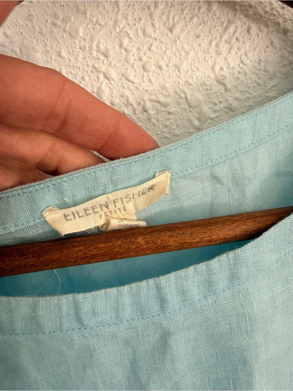 Eileen Fisher blue linen boxy cropped tank top L - Picture 4 of 6